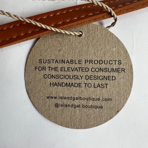 Rattan Woven Crossbody Bag Circle Round Long Strap Brown Island Gal New - Picture 9 of 9